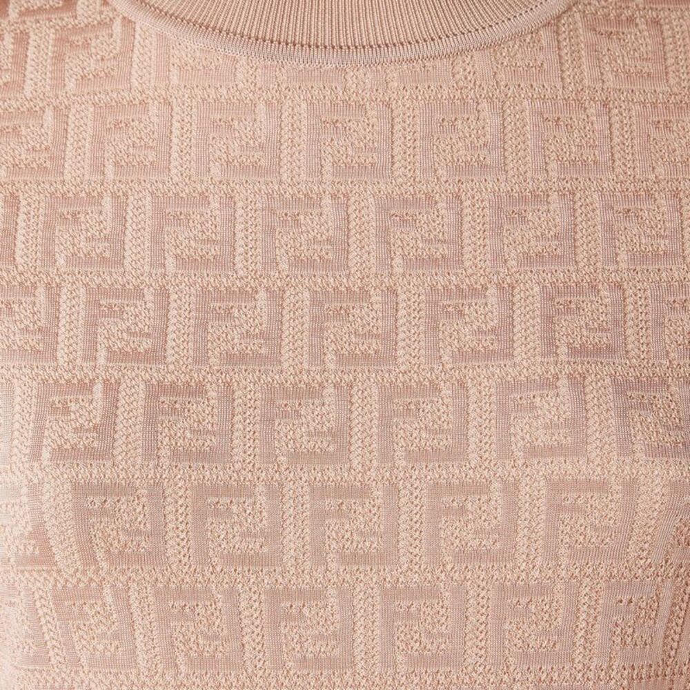 FENDI FF Monogram Knit Dress Women PINK Dresses - Picture 3 of 5